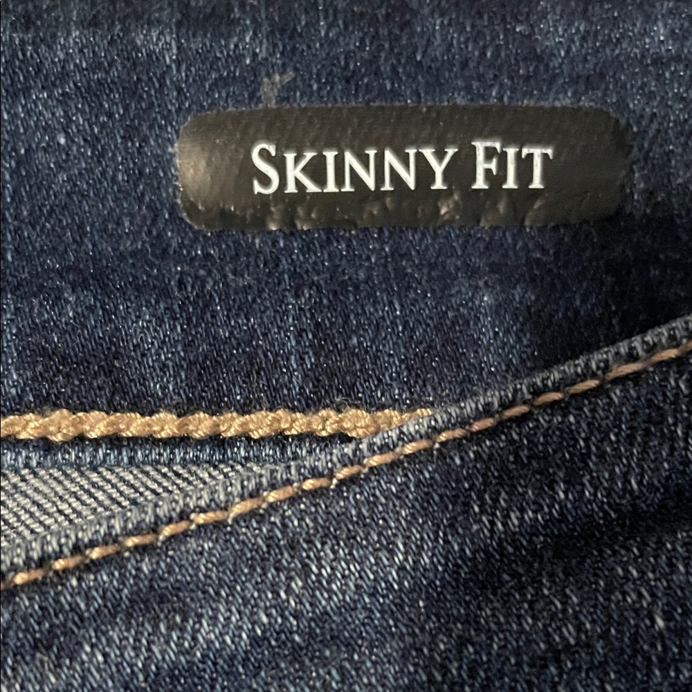 Judy Blue Distressed Dark Wash Skinny Fit Jeans, 16W - Picture 4 of 7